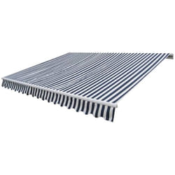 Vidaxl - Auvent pliable motorisé 400 cm Bleu/blanc