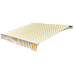 Vidaxl - Auvent pliable manuel 300 cm Jaune/blanc