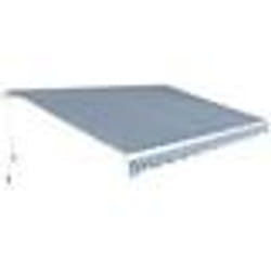 vidaXL Auvent pliable manuel 450 cm Bleu/blanc - TU