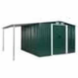 vidaXL Abri de jardin à portes coulissantes Vert 386x259x178 cm Acier