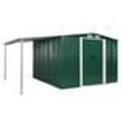 vidaXL Abri de jardin à portes coulissantes Vert 386x259x178 cm Acier