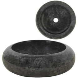 Lavabo 40 x 12 cm Marbre Noir Vidaxl