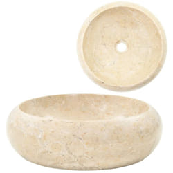 Lavabo 40 X 12 Cm Marbre Crème