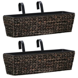 vidaXL Jardinières 2 pcs Jacinthe d'eau Marron - TU