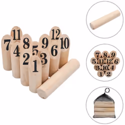 Lancez, frappez et marquez ! Cet ensemble de jeu de Kubb à chiffres vous permettra de vous amuser avec votre famille et vos a ...