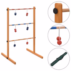 vidaXL Jeu de golf sur échelle Bois
