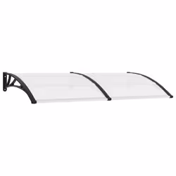 vidaXL Auvent de porte Noir 200 x 100 cm PC