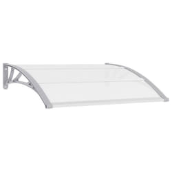 vidaXL Auvent de porte Gris 120 x 100 cm PC