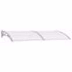 vidaXL Auvent de porte Gris 240x100 cm Polycarbonate