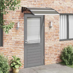 vidaXL Auvent de porte Noir 120x100 cm PC