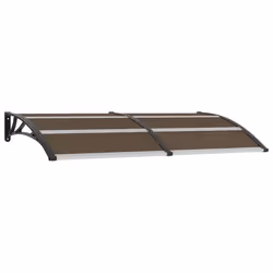 vidaXL Auvent de porte Noir 200x100 cm PC