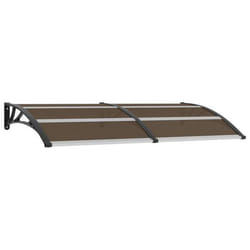 vidaXL Auvent de porte Noir 200x100 cm PC