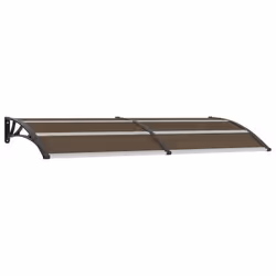 vidaXL Auvent de porte Noir 240x100 cm PC