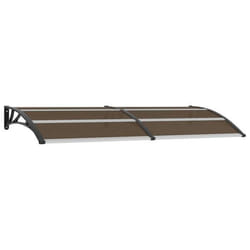 vidaXL Auvent de porte Noir 240x100 cm PC