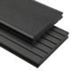 vidaXL Panneaux de terrasse solides et accessoires WPC 10 m² 4 m Noir