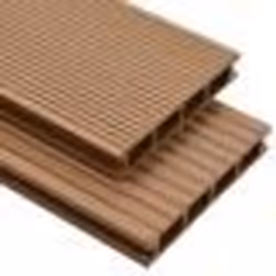 vidaXL Panneaux de terrasse creux et accessoires WPC 36 m² 2,2 m Teck