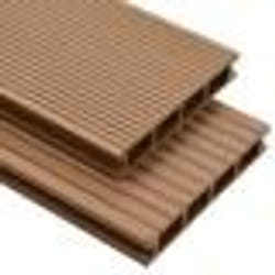 vidaXL Panneaux de terrasse creux et accessoires WPC 36 m² 2,2 m Teck