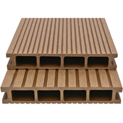 Vidaxl - Panneaux de terrasse creux et accessoires wpc 15 m² 4 m Teck