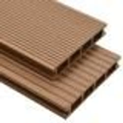 vidaXL Panneaux de terrasse creux et accessoires WPC 40 m² 4 m Teck