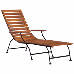 VidaXL 44390, Terrace, Siège rembourré, Bois d'acacia, Acier, 580 mm, 1600 mm, 1000 mm
