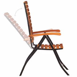 VidaXL 44391 chaise d'extérieur Terrace Bois d'acacia, Acier - Vue supplémentaire 4