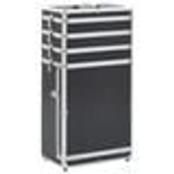 vidaXL Chariot de maquillage Aluminium Noir - TU