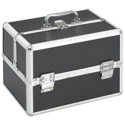 Vidaxl - Mallette à maquillage 22x30x21 cm Noir Aluminium