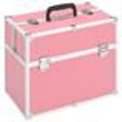 vidaXL Mallette à maquillage 38x23x34 cm rose aluminium - TU