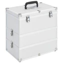 vidaXL Mallette à maquillage 37x24x40 cm Argenté Aluminium - TU