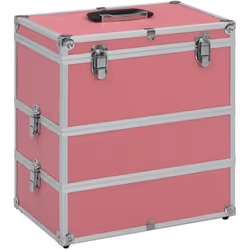 vidaXL Mallette à maquillage 37x24x40 cm Rose Aluminium