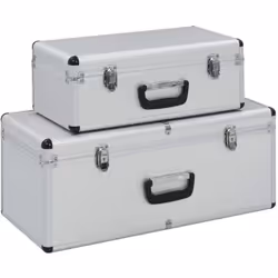 Notre ensemble portable de 2 boîtes de rangement est la solution idéale pour stocker et transporter vos outils, votre équipem ...