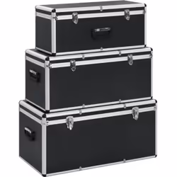 Notre ensemble portable de 3 boîtes de rangement est la solution idéale pour stocker et transporter vos outils, votre équipem ...