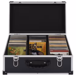 vidaXL Étui de CD pour 60 CD Aluminium ABS Noir - TU