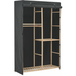 Armoire de 170 cm avec étagères internes et tissu couvrant diverses couleurs Couleur : anthracite