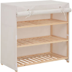 Vidaxl - Armoire à chaussures avec housse Blanc 79x40x80 cm Tissu