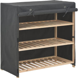 Vidaxl - Armoire à chaussures avec housse Gris 79x40x80 cm Tissu