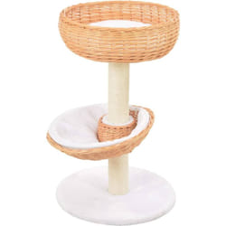 Arbre à chat avec griffoir en sisal Naturel Bois de saule Vidaxl