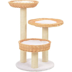 Arbre à chat avec griffoir en sisal Naturel Bois de saule Vidaxl
