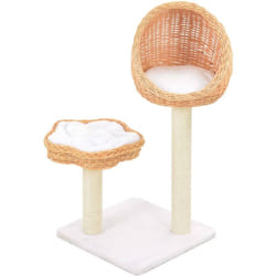 Arbre à chat avec griffoir en sisal Naturel Bois de saule Vidaxl