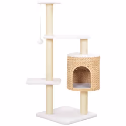 Avec cet arbre à chat fait à la main, vos chats peuvent griffer, se percher, grimper et aussi se détendre à leur guise. Grâce ...