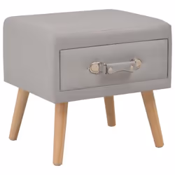 vidaXL Table de chevet Gris 40x35x40 cm Tissu - TU