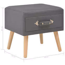 VidaXL 247535 Table de nuit et table de chevet Gris - Vue supplémentaire 8