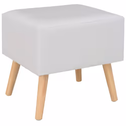 VidaXL 247536 Table de nuit et table de chevet Blanc