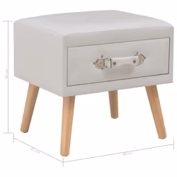 VidaXL 247536 Table de nuit et table de chevet Blanc - Vue supplémentaire 8