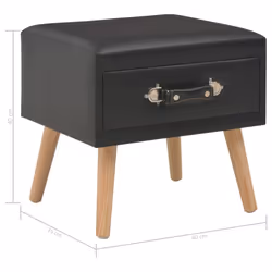 VidaXL 247537 Table de nuit et table de chevet Noir - Vue supplémentaire 8