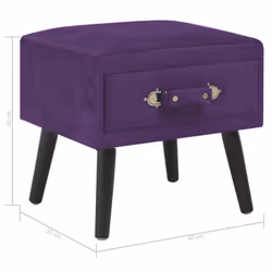 VidaXL 247541 Table de nuit et table de chevet Violet - Vue supplémentaire 8