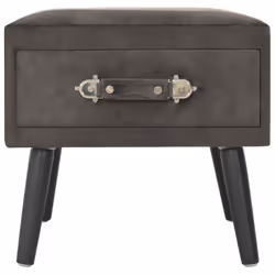 VidaXL 247542 Table de nuit et table de chevet Gris - Vue supplémentaire 4