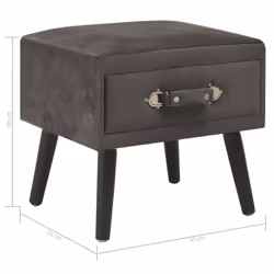 VidaXL 247542 Table de nuit et table de chevet Gris - Vue supplémentaire 8