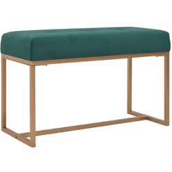 Notre banquette en velours sera un excellent supplément à votre salon ou entrée. La tapisserie d'ameublement en velours vert  ...