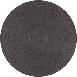 Vidaxl - Tapis fait à la main Jute Rond 90 cm Gris foncé